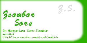 zsombor sors business card